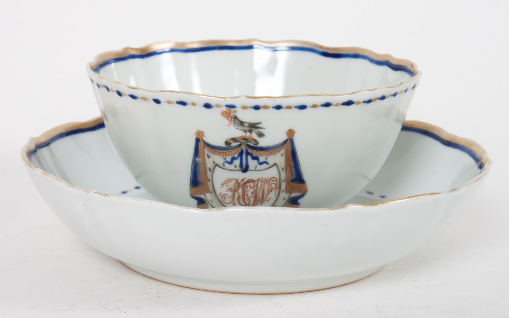 Appraisal: Chinese Export porcelain tea bowl and saucer circa for the