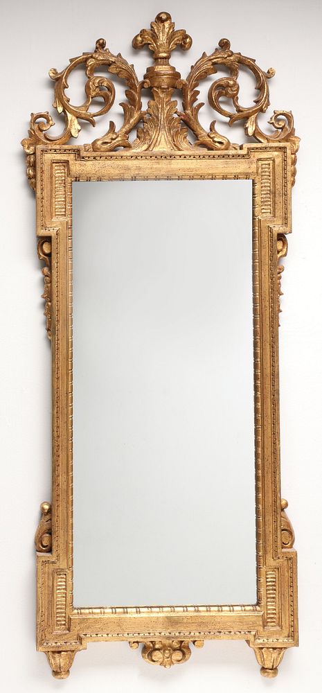 Appraisal: A NICE MID TH CENTURY ITALIAN GILT WOOD MIRROR The