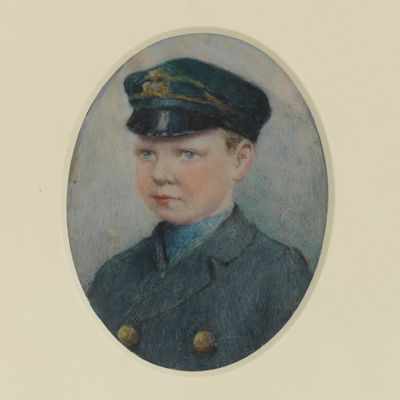 Appraisal: A Miniature Portrait of a Youth Nicely painted miniature of