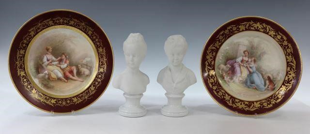 Appraisal: lot of Porcelain including French Limoges bisque porcelain busts Louise