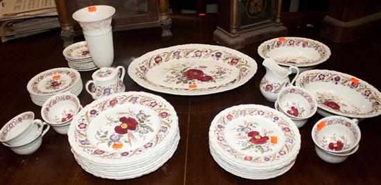 Appraisal: Wedgwood Barlaston partial dinner service in the ''Cornflower'' pattern and