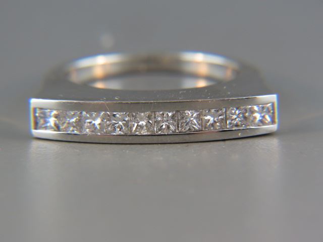 Appraisal: Platinum and Diamond Ring princess cut diamonds totaling carat high