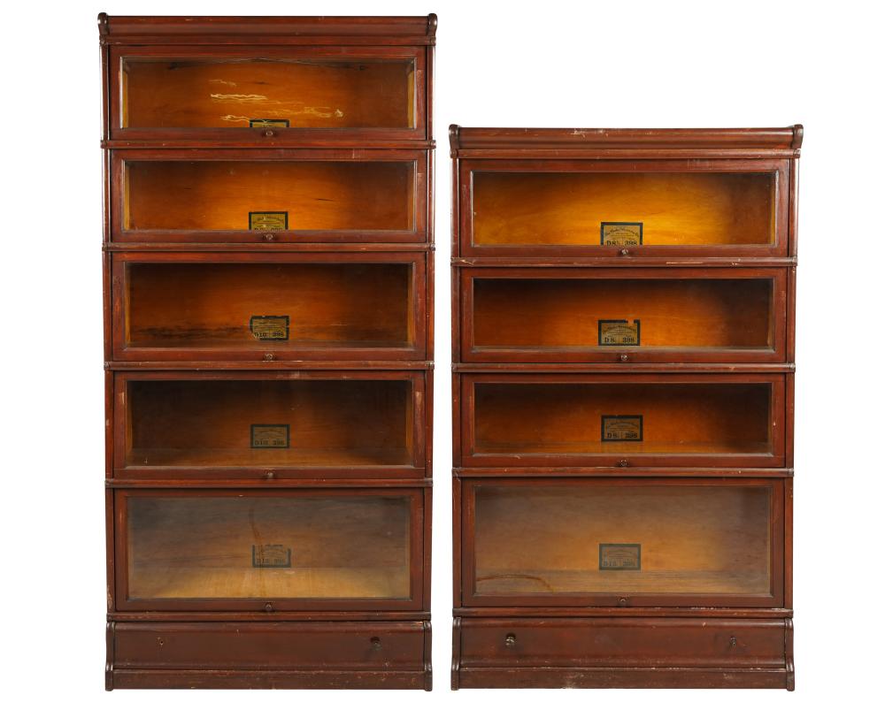 Appraisal: GLOBE WERNICKE TWO LAWYER'S STACKING BOOKCASESeach with Globe Wernicke label