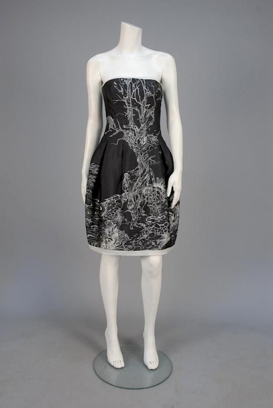 Appraisal: ALEXANDER McQUEEN GIRL WHO LIVED in a TREE DRESS Strapless