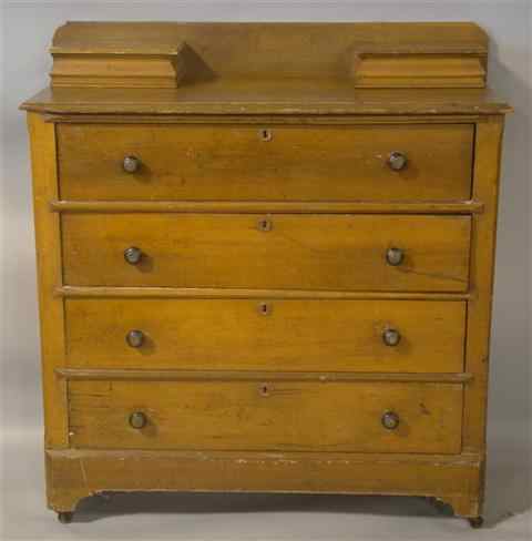 Appraisal: AMERICAN MAPLE CHEST OF DRAWERS late th century the rectangular