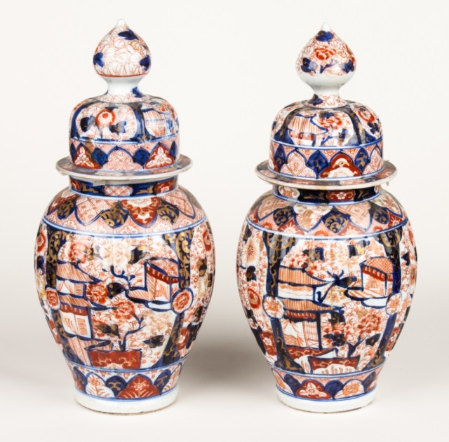 Appraisal: Pair of Japanese Imari covered jars third quarter- th century