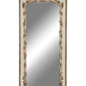 Appraisal: A Louis XV Style Painted and Parcel Gilt Pier Mirror