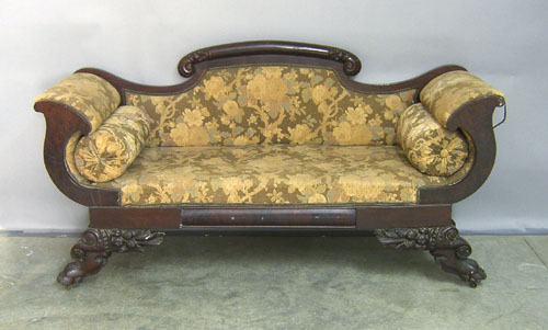 Appraisal: Classical mahogany sofa th c