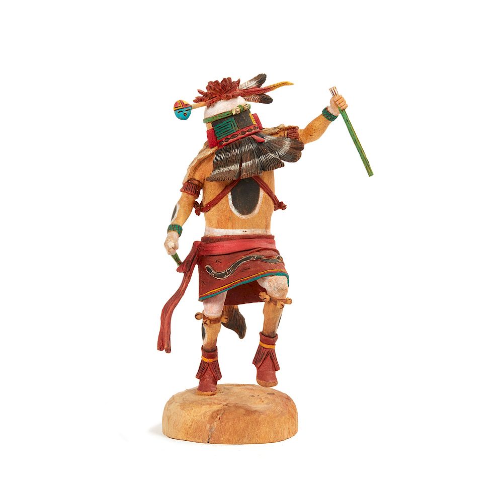 Appraisal: Hopi Broadface Kachina Wuyak-kuita by Cecil Calnimptewa Hopi Broadface Kachina