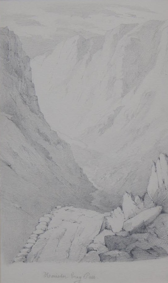 Appraisal: Henry James Holiday - Longdales Pikes Windermere pencil drawing cm