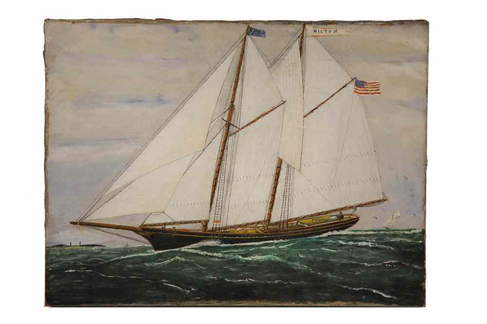 Appraisal: OOC - Coastal Schooner 'Milton' of Boston unsigned circa depicted