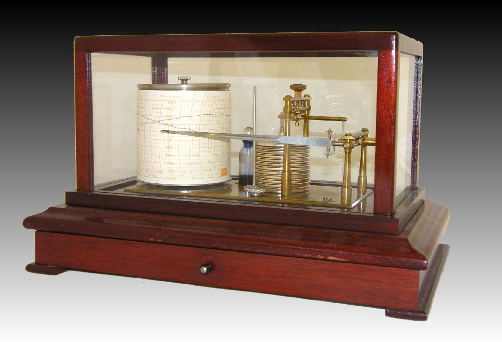 Appraisal: Mahogany cased barograph signed Casella London within a glazed case