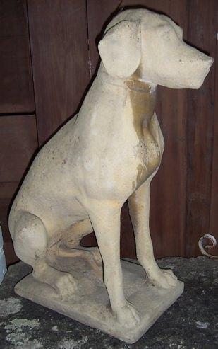 Appraisal: A reconstituted stone figure of a labrador cm high