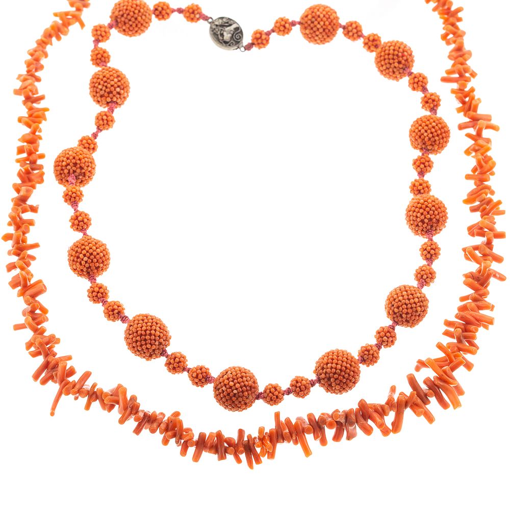 Appraisal: A Handmade Coral Necklace Branch Coral Necklace A Chinese export