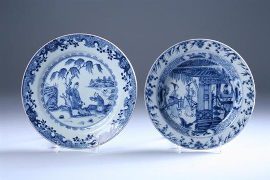 Appraisal: TWO CHINESE BLUE AND WHITE PORCELAIN DISHES th century Soup