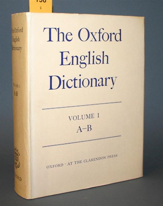 Appraisal: Dictionary The Oxford English Dictionary Being a corrected Re-Issue with