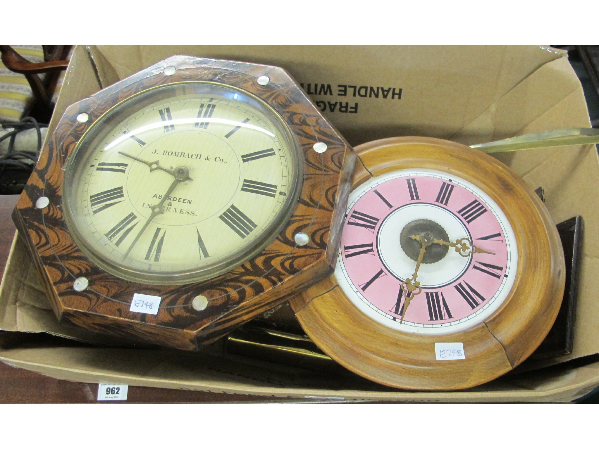 Appraisal: J Rombach Co Aberdeen mahogany Wag at the Wa' clock