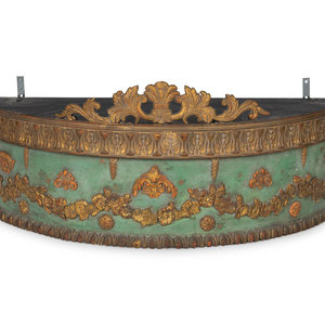 Appraisal: A Louis XVI Style Parcel Gilt Painted and Carved Wood