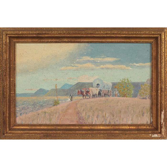 Appraisal: Wallace Simpson American - Wagon on a Trail c oil