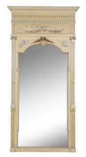 Appraisal: A French Neoclassical Style Painted Mirror circa having a molded