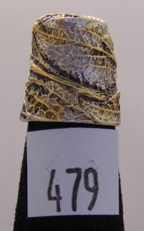 Appraisal: Silver tone thimble with gold decorations