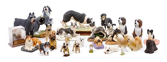 Appraisal: A Group of Twenty-Six Dog Figures of Various Breeds Width