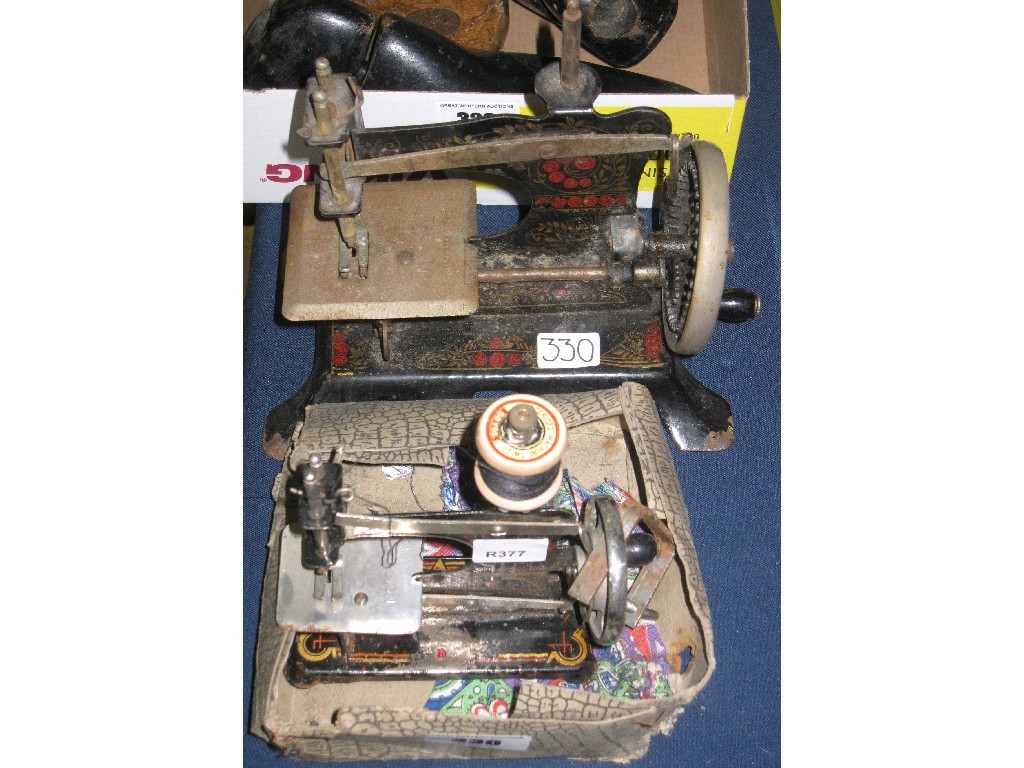 Appraisal: Lot comprising two sewing machines