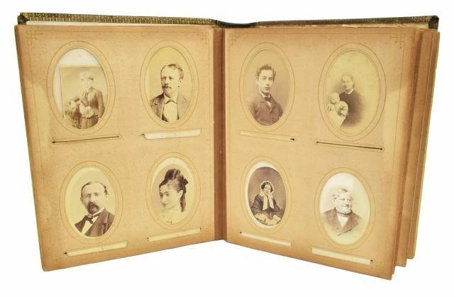 Appraisal: Family photo album with more than photographs American and German