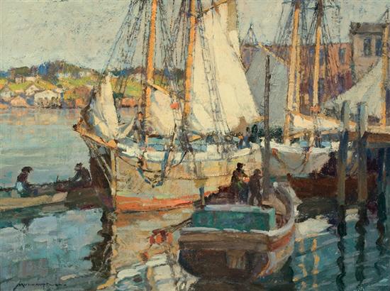 Appraisal: FREDERICK MULHAUPT American - Nova Scotia Fisherman Gloucester oil on