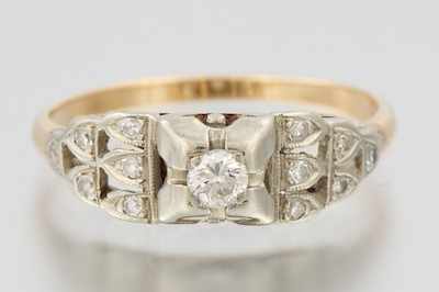 Appraisal: A Ladies' Dainty Diamond Ring k yellow and white gold