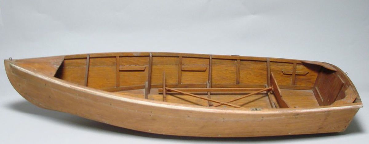 Appraisal: MODEL OF A ROWBOAT In southern pine Possibly southern Length