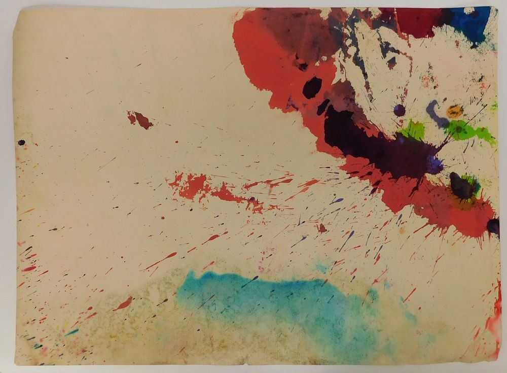 Appraisal: Taro Yamamoto Abstract Expressionist WC Painting California Connecticut New York