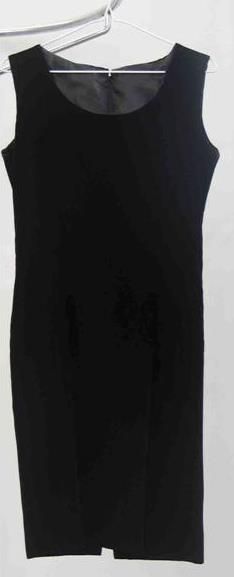 Appraisal: Sheath dress in black velvet circa Provenance Peter Marsden David