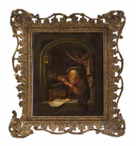 Appraisal: A Berlin K P M Porcelain Plaque depicting a scholar