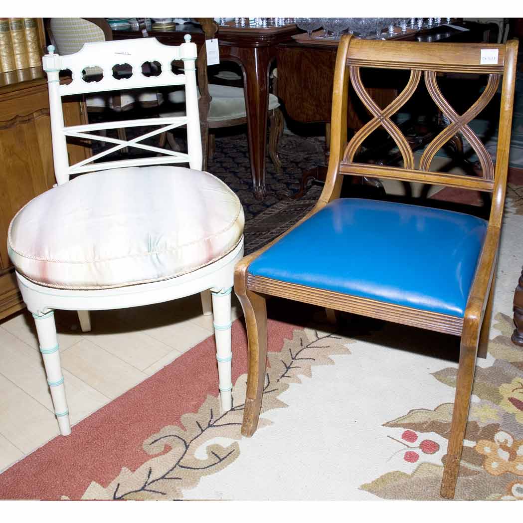 Appraisal: Set of Four Mahogany Dining Chairs Together with a Group