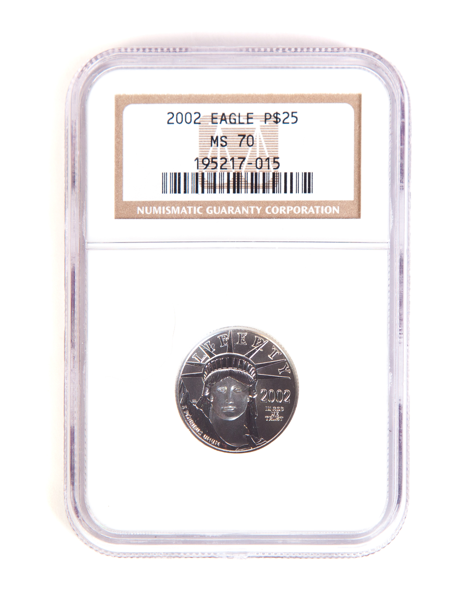 Appraisal: PLATINUM EAGLE Liberty Head coin MS NGC -