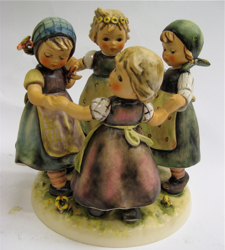 Appraisal: GERMAN HUMMEL FIGURAL GROUP Ring Around the Rosie HUM -