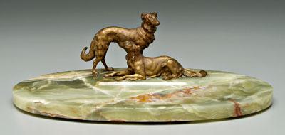 Appraisal: Pair Austrian bronze dogs pair of setters mounted on a