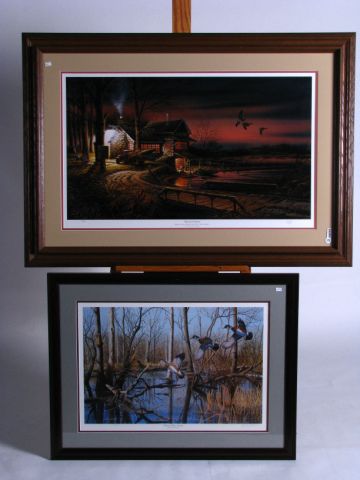 Appraisal: Two Ducks Unlimited framed prints including Terry Redlin Hunter's Haven