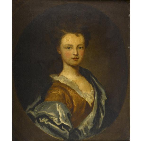 Appraisal: TH C PORTRAIT Portrait of Elizabeth Ireland oil on canvas