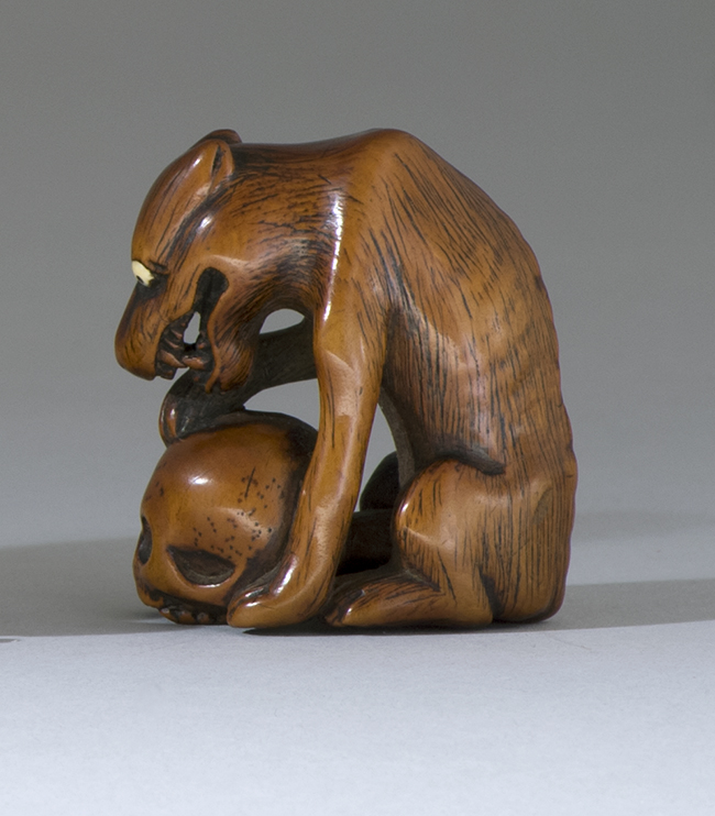 Appraisal: WOOD NETSUKE Early th Century In the form of a