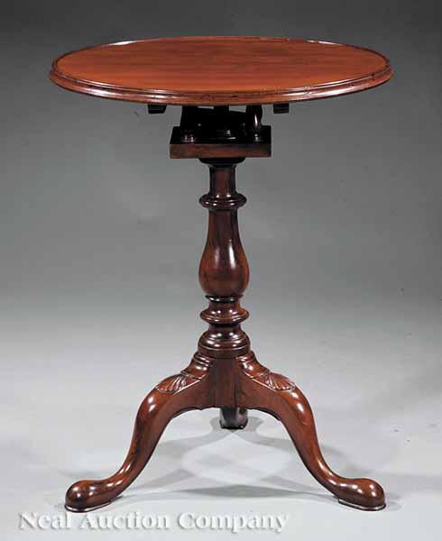 Appraisal: An American Chippendale Cherrywood Candlestand late th c mid-Atlantic paper