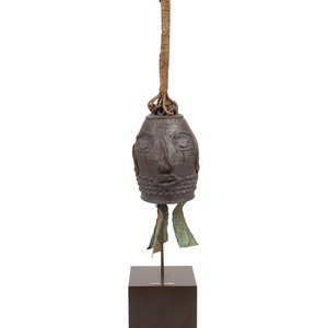 Appraisal: Eselean Henderson American - Windball glazed ceramic and rope Height