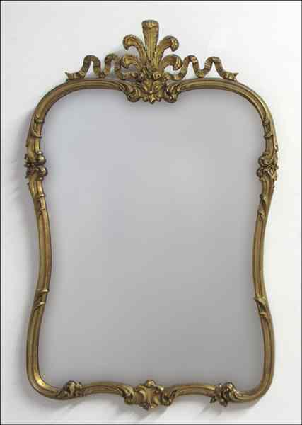 Appraisal: LOUIS XVI STYLE CARVED GILTWOOD AND GESSO MIRROR '' x