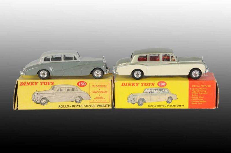 Appraisal: Lot of Dinky Toys Die-Cast Rolls-Royce Cars OB Description English