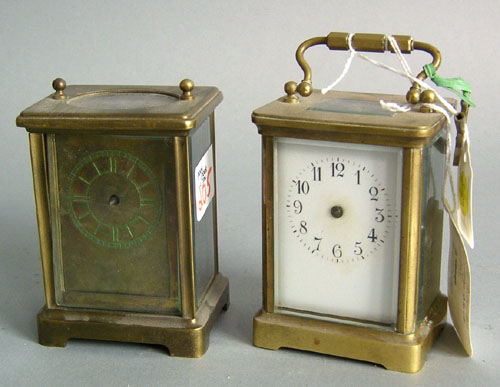 Appraisal: Two French carriage clocks