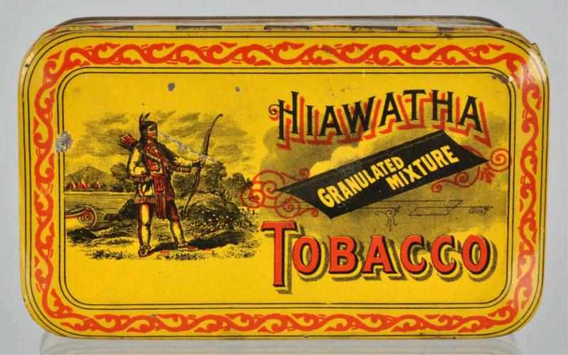 Appraisal: Hiawatha Tobacco Tin Description Great Indian motif with great color