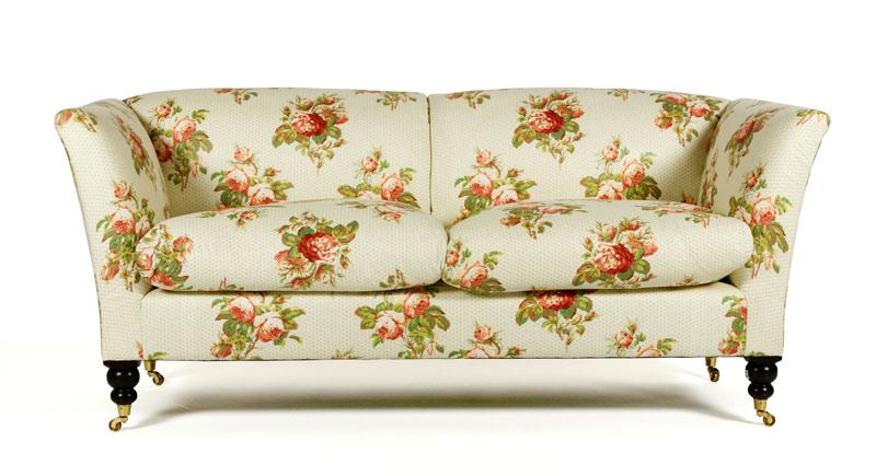 Appraisal: - George Smith Upholstered Sofa George Smith sofa in rose