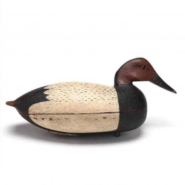 Appraisal: JESS HEISLER NJ - CANVASBACK Burlington New Jersey circa carved