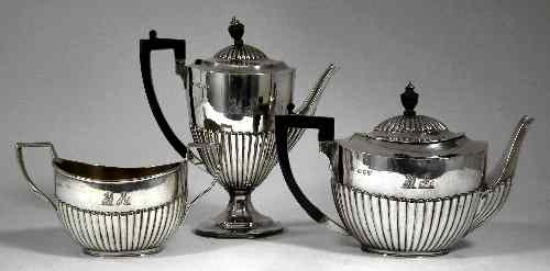 Appraisal: A late Victorian silver matched part tea and coffee service